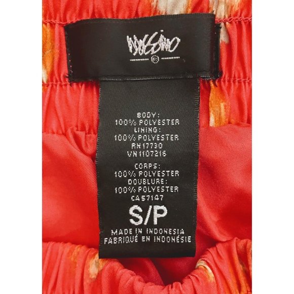 Mossimo Womens Small Coral Knee Length Skirt Pull On Elastic Waist Chiffon Lined - Picture 3 of 3